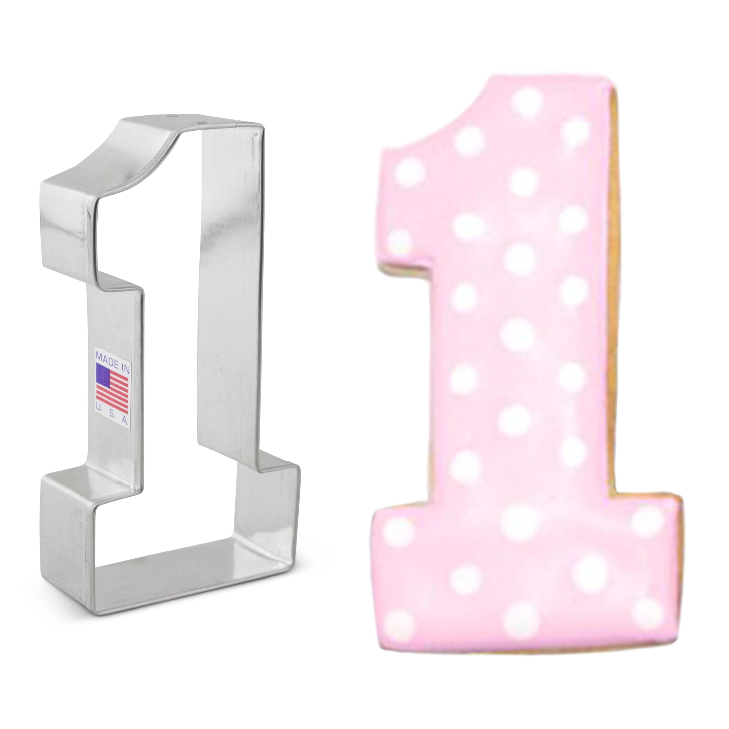 Large Number One #1 Cookie Cutter, 4.5" Made in USA by Ann Clark