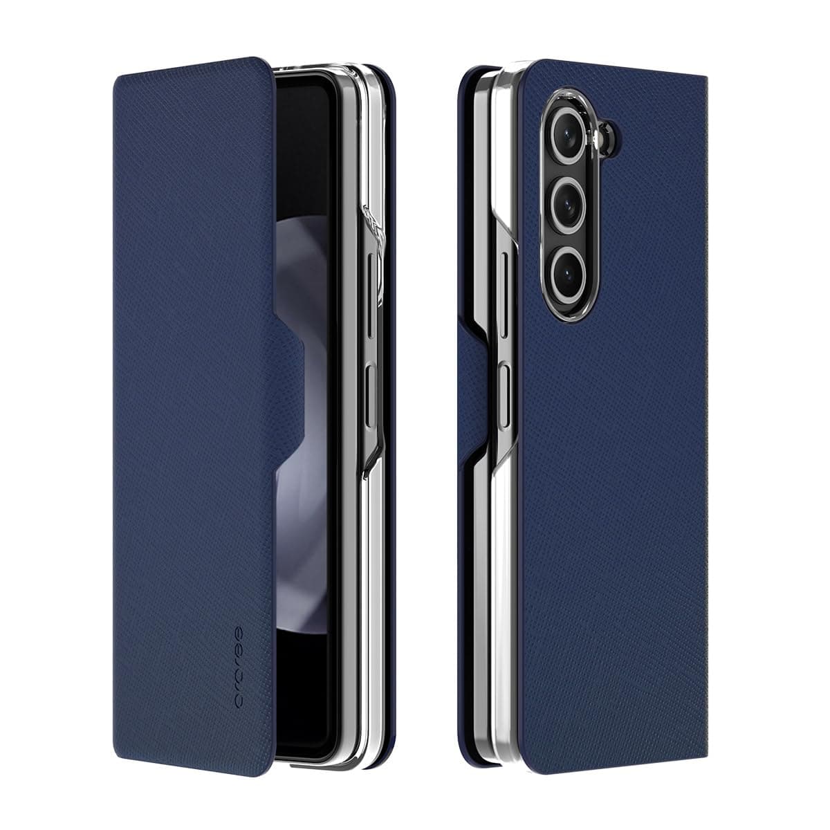 araree Bonnet Diary Samsung Galaxy Z Fold 5 5g Case, PU Leather Flip Folio Case Closure Folding Flip Cover Compatible with Samsung Galaxy Z Fold 5 5g - Blue