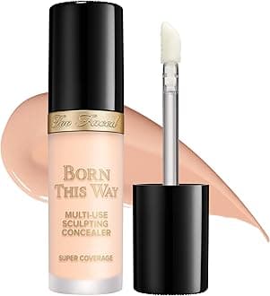 Too Faced Born This Way Super Coverage Multi-Use Concealer | Full Coverage, Non-Comedogenic, Oil Free + Long Lasting Concealer | Hyaluronic Acid, Coconut Water + Alpine Rose