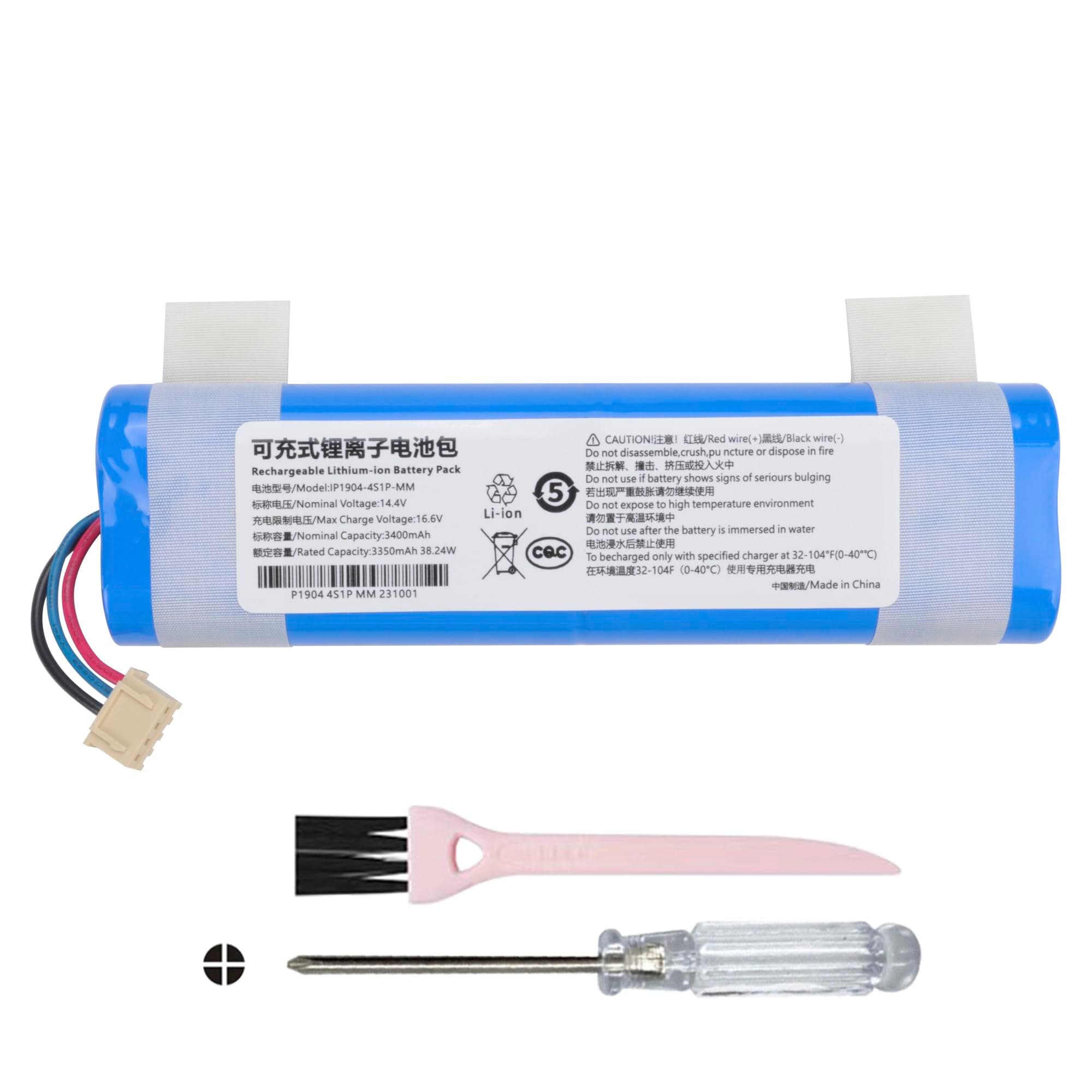 3400mAh Li-Ion Replacement Battery for Ecovacs Deebot N8, Deebot N8+, Deebot ...