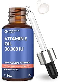 Carbamide Forte Vitamin E Oil 30000 IU - 100% Natural Vitamin E Oil - Pharma Grade & Tested for Purity - 30ml