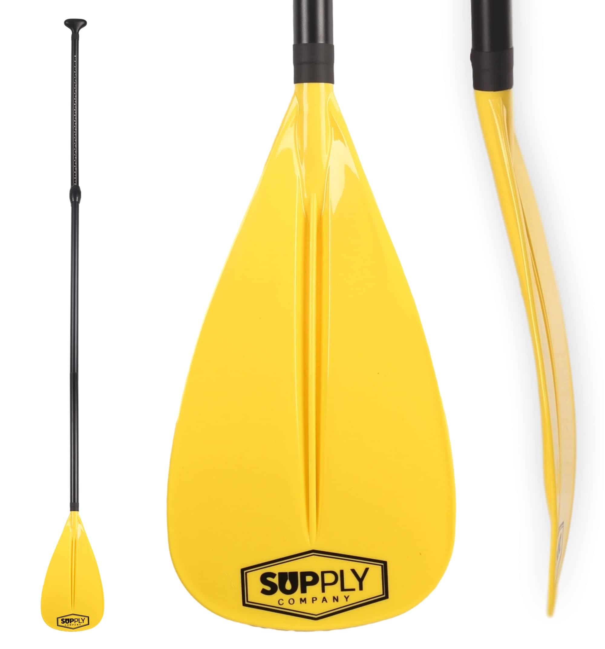 SUP Paddle - 3 Piece Paddle Board Paddles Adjustable - Lightweight, Durable & Packable for Travel - Floating Paddle Board Paddle w/High-Grade Aluminum Shaft & Nylon Blade for Efficient Strokes