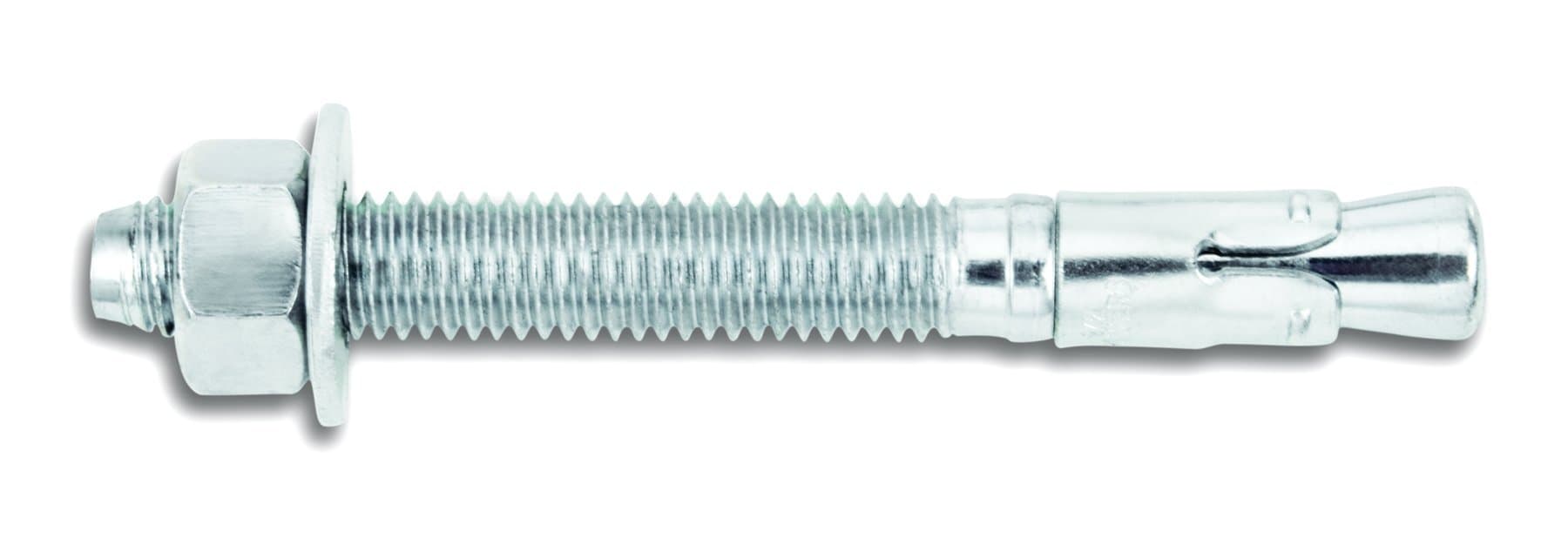 Powers Fastening Innovations 7424SD1 Power-Stud and Sd1 1/2-Inch by 5-1/2-Inch Type Carbon Steel Wedge Expansion Anchor Carbon Steel Clip, 50 Per Box