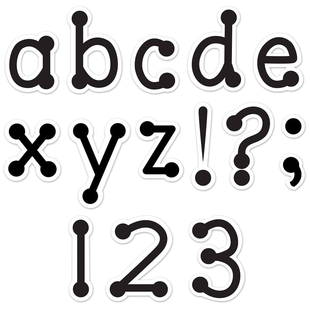 Creative Teaching Press 4" Lowercase Letters, Black Dot-to-Dot (1886)