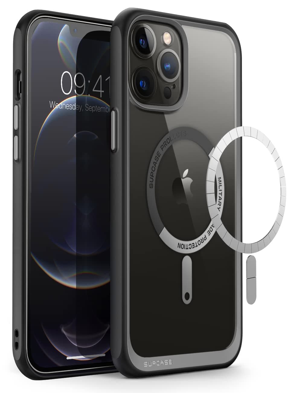 [Unicorn Beetle Mag Series] Case Designed For iPhone 13 Pro Max, 6.7" (2021 Release), Premium Hybrid Protective Clear Case Compatible With MagSafe - Black