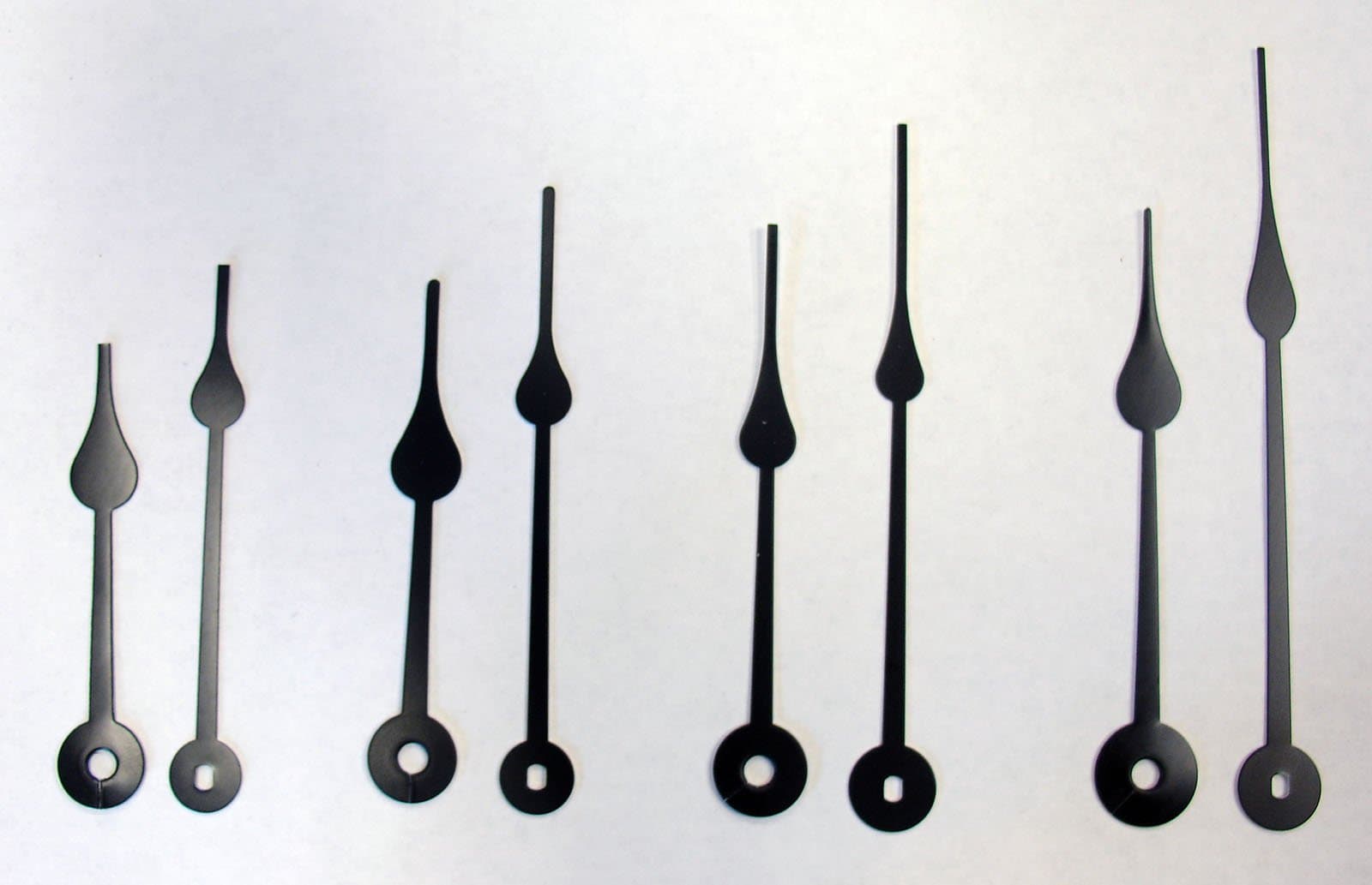 Spade Clock Hands - Clock Arms - Assortment (3-1/2" - 5-1/4")