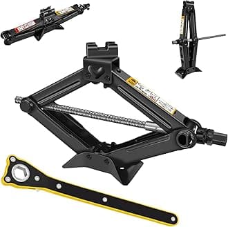 2025 Scissor Jack, 2 Ton Car Jack Kit with Speed Handle for Cars Rustproof, Heavy Duty Car Jack Floor Lift 110-390mm Lifting Jack, Wind Up Tools for Tyre Repair Changing Tool (Effortless Version)