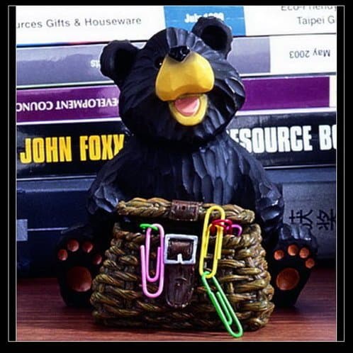 4.5"h Bear Paper Clip Holder