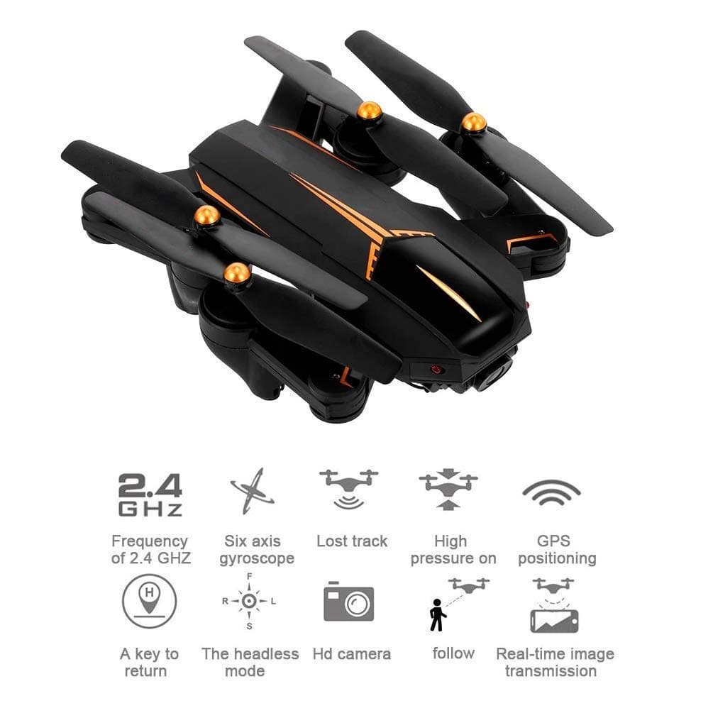 Folding Drone with Camera Live Video GPS RC 5.0MP HD 1080P Camera 5G WiFi FPV Altitude Hold One Key Return Follow Me for Beginners
