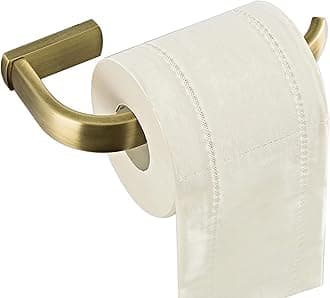Flybath Toilet Paper Holder Antique Brass Toilet Roll Tissue Dispenser for Bathroom Wall Mounted, Brushed Brass