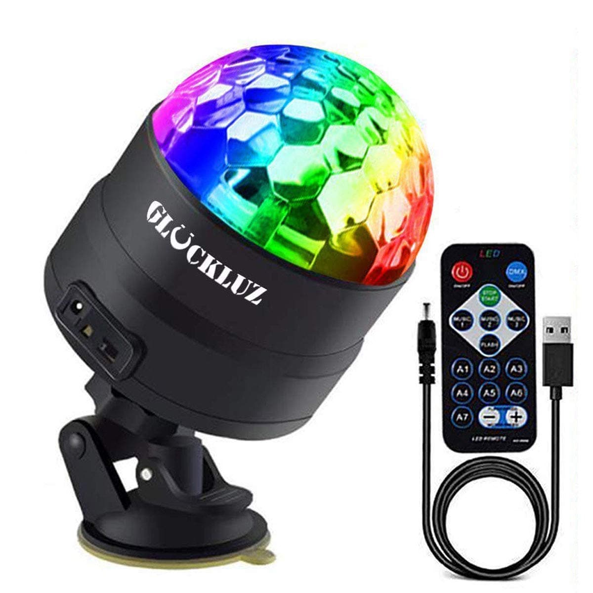 Disco Lights Party Stage LED Strobe Lights with Remote Control DJ 7 Colors Lamp for Car Wedding Bar Club Karaoke Outdoor Indoor Show