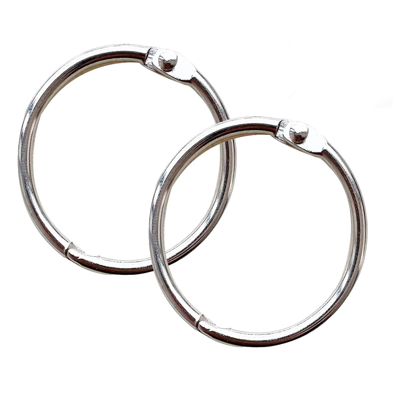 Loose Leaf Binder Ring 2 Inch, 8 Pack, Nickel Plated Steel Binder Rings,Silver, for School, Home, or Office,Book Rings, Metal Rings for Index Cards, Rings for Flash Cards, Paper Rings