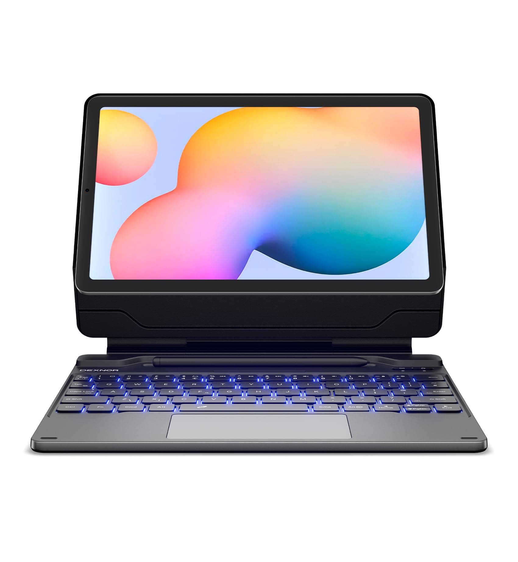 Dexnor Keyboard Case for Samsung Galaxy Tab S6 Lite 10.4 Inch Case with Keyboard Magnetic Floating Cantilever Stand Multi-Touch Trackpad Wireless Backlit S Pen Holder for Tab S6 Lite 2024/2022/2020