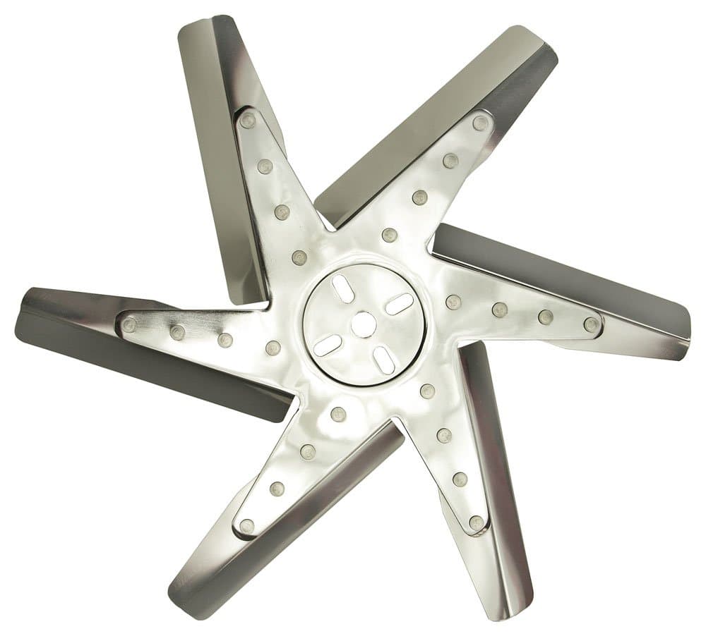 Derale19717 17" High Performance Stainless Steel Flex Fan Reverse Rotation