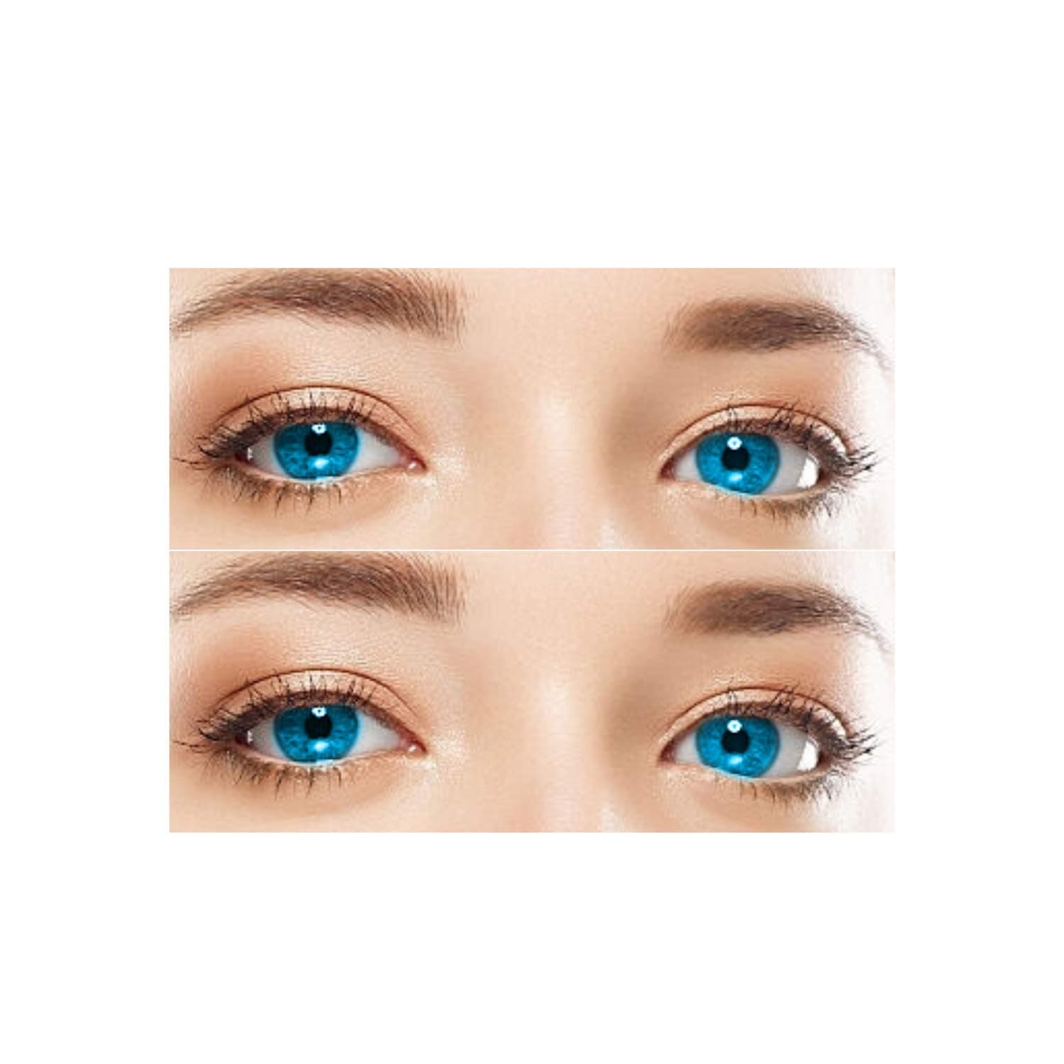 Glance Gallaxy 2 Pair Monthly Colored Light Blue, Light Blue Contact Lenses for Eye Men and Women with 1 Lens Storage Box