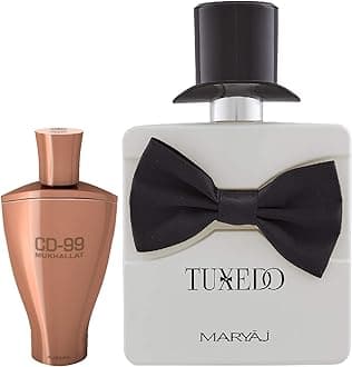 Ajmal CD 99 Mukhallat Concentrated Perfume Oil Floral Oriental Alcohol-free Attar 14ml for Unisex and Maryaj Tuxedo Eau De Perfume Spicy Woody Perfume 100ml for Men