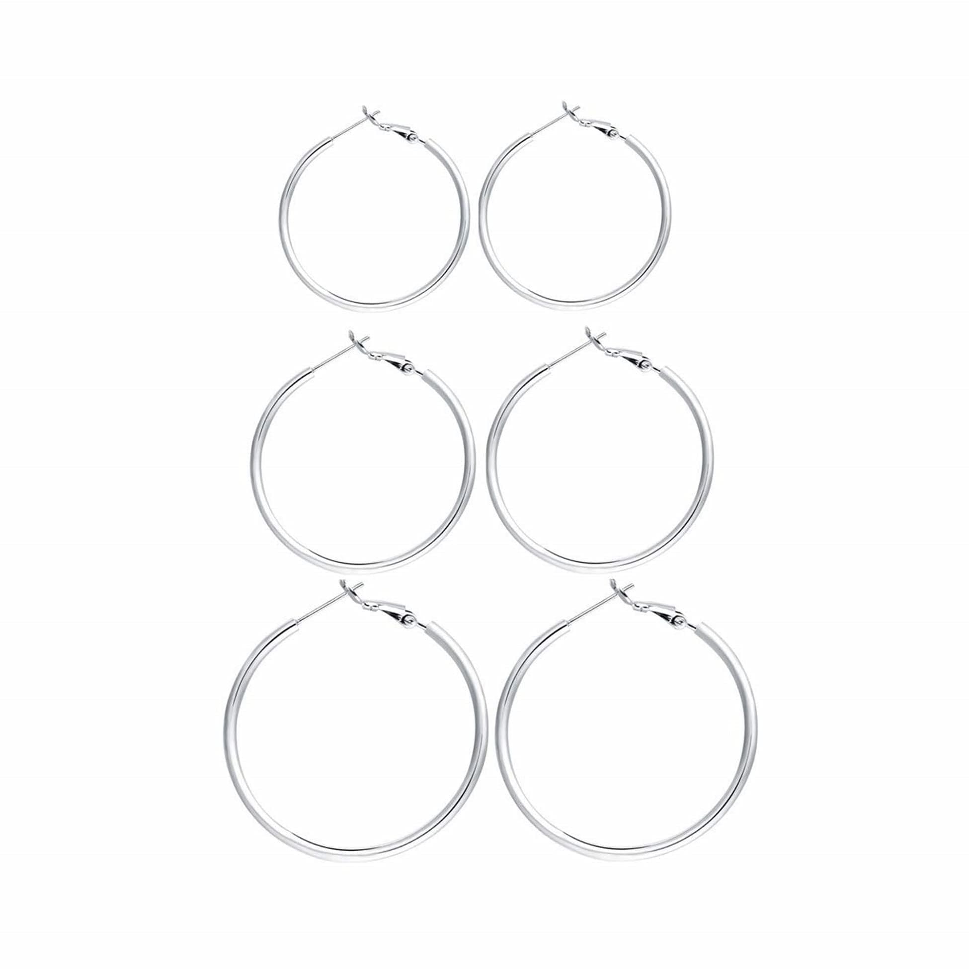 Big Silver Hoops