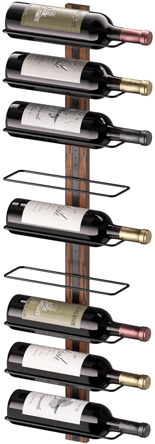 B4Life Wine Rack Wall Mounted,Wall mounted wine rack, Wall Wine Rack for 9 Wine Bottles Wood Wine Racks for Wall, Wine Holder Wall Mounted Wine Bottle Racks for Kitchen,Dining Room,Bar