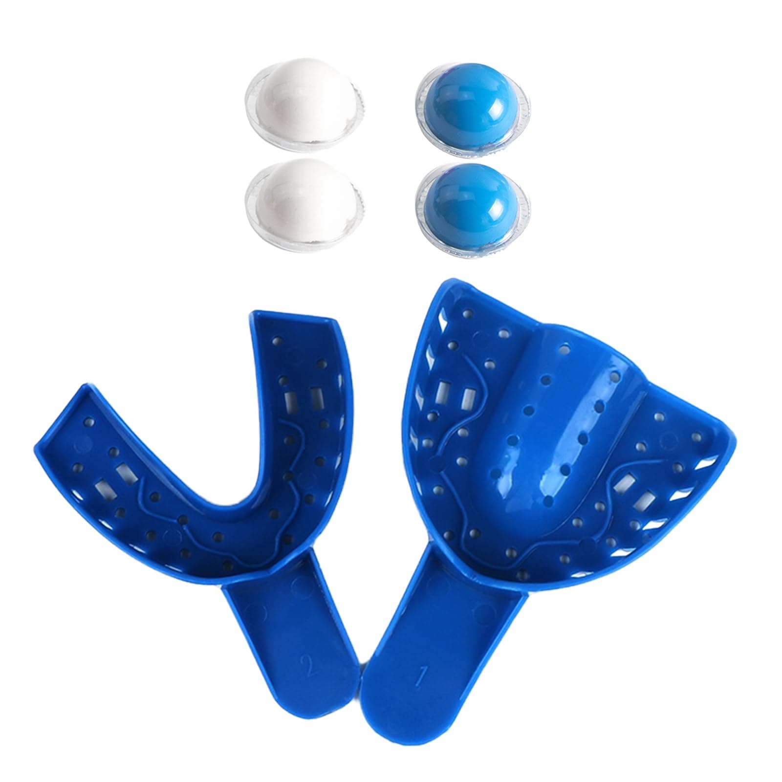 6 Pcs Dental Impression Mold Kit with Silicone Putty and Impression Trays,Dental Impression Material Teeth Mold Kit,for Firmer Quick Setting Mould