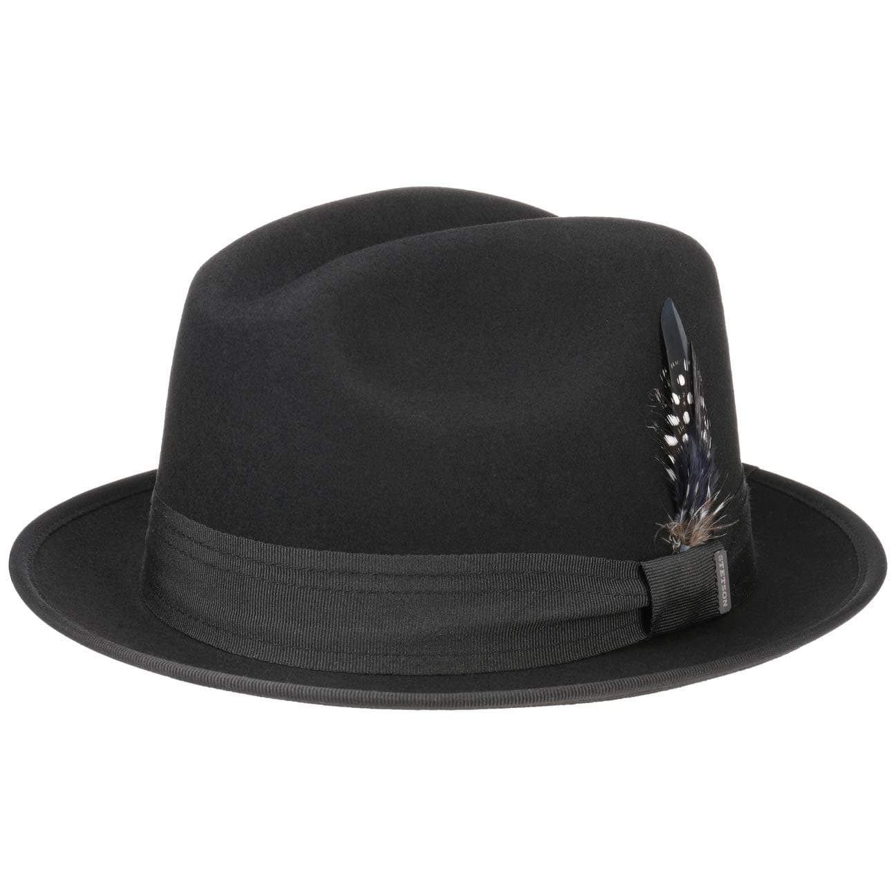 Lento Player Wool Hat Men - Felt with Lining, Grosgrain Band Autumn-Winter
