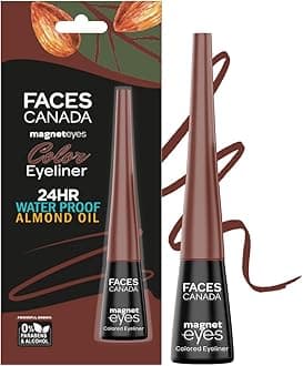 Magneteyes Color Eyeliner Gel - Powerful Brown,4 Ml|Glossy Finish|24Hr Long-Lasting|Waterproof|Smudgeproof|Precise Application|Intense Color Payoff|Almond Extract & Vitamin E