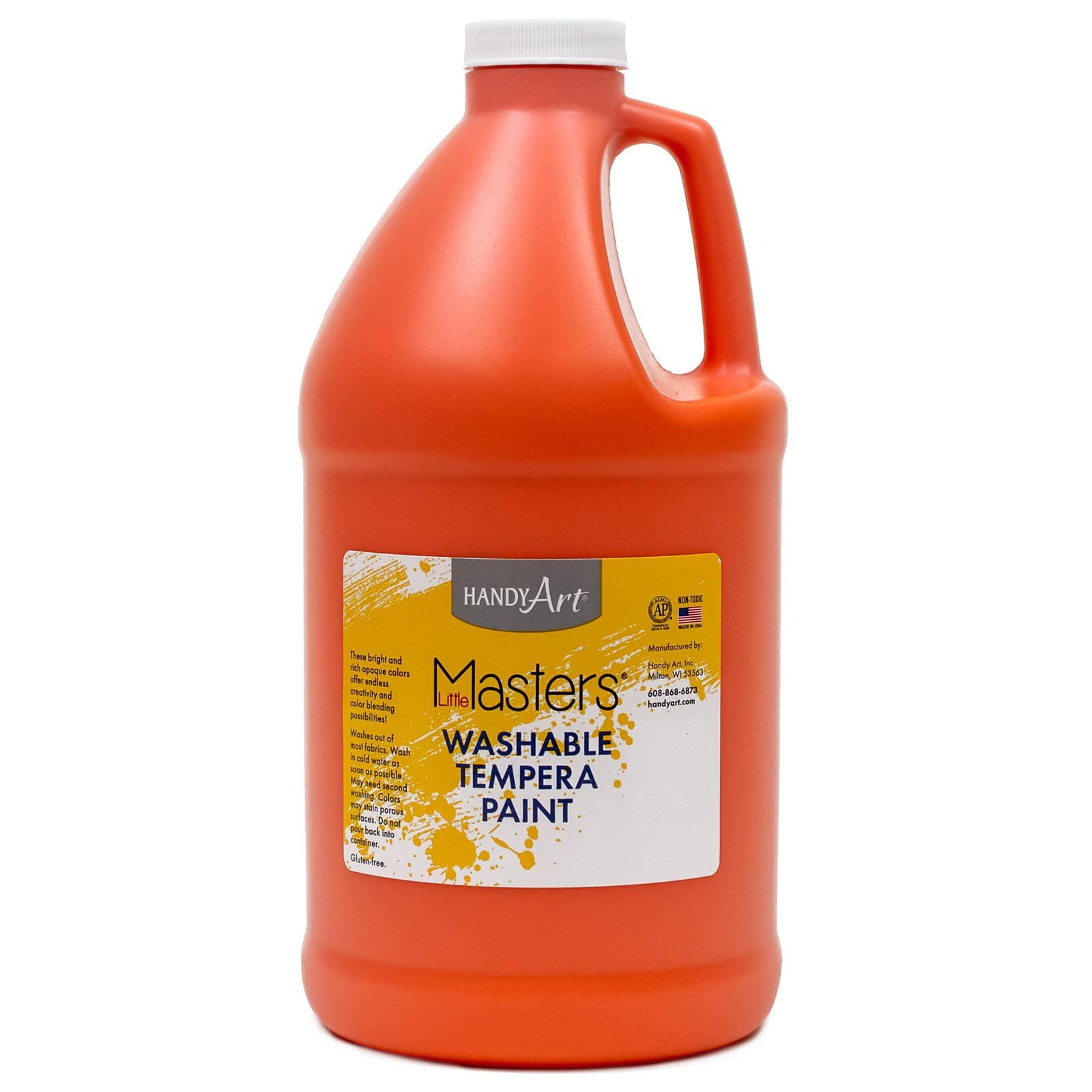 Little Masters Washable Tempera Paint, 64 Fl Oz (Pack of 1), Orange
