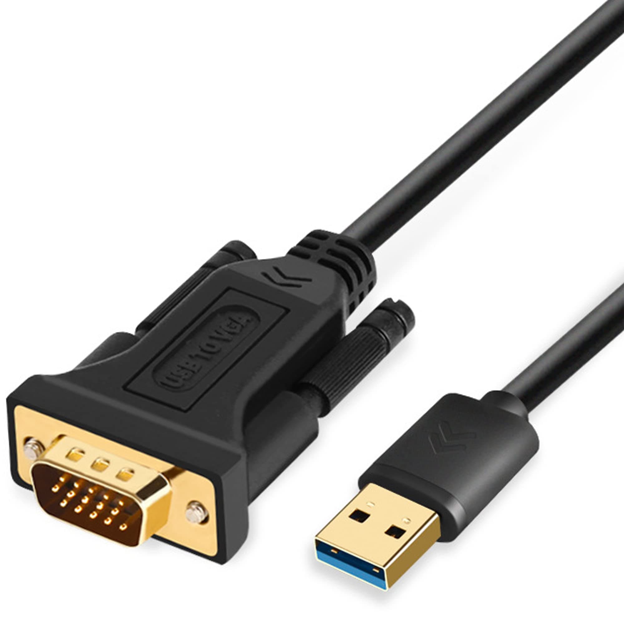 USB to VGA Adapter Cable 5FT Compatible with Windows 11/10/8/7, USB 3.0 to VGA Male 1080P Monitor Display Video Adapter/Converter Cord. (5FT)