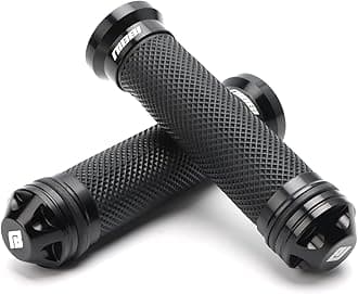 NIBBI Motorcycle Hand Grips, Racing CNC Aluminum & Soft Rubber Handlebar,7/8" Handle Grips for ATV GY6 Scooter