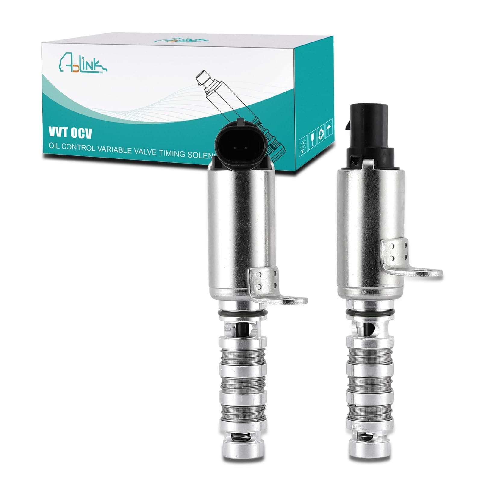 2 PCS 24375-2E100 24355-2E100 OCV Oil Control Variable Valve Timing VVT Solenoid (1.8L 2.0L) For 2012-2021 Hyundai Elantra Coupe GT Kona Sonata Tucson Veloster,For Kia Forte Koup Forte5 Optima Soul