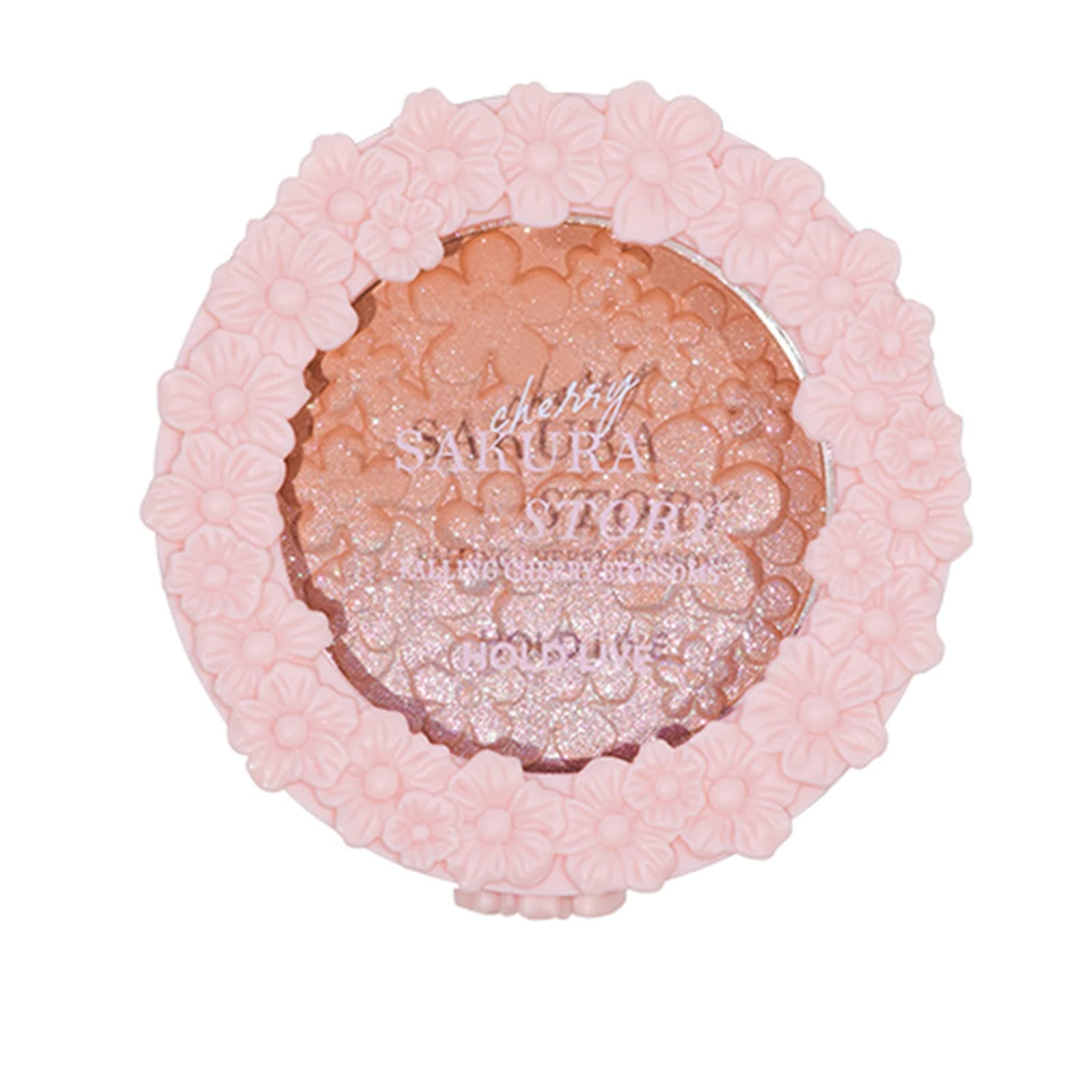J/E Cherry Blossom Face Powder Blush 0.2 Ounce Cruelty-Free Blush Contour & Highlight Face with Matte Shimmery Color