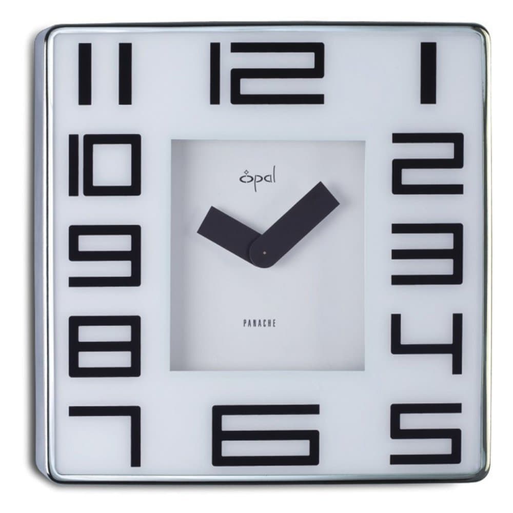 Square Case Clock Color: White