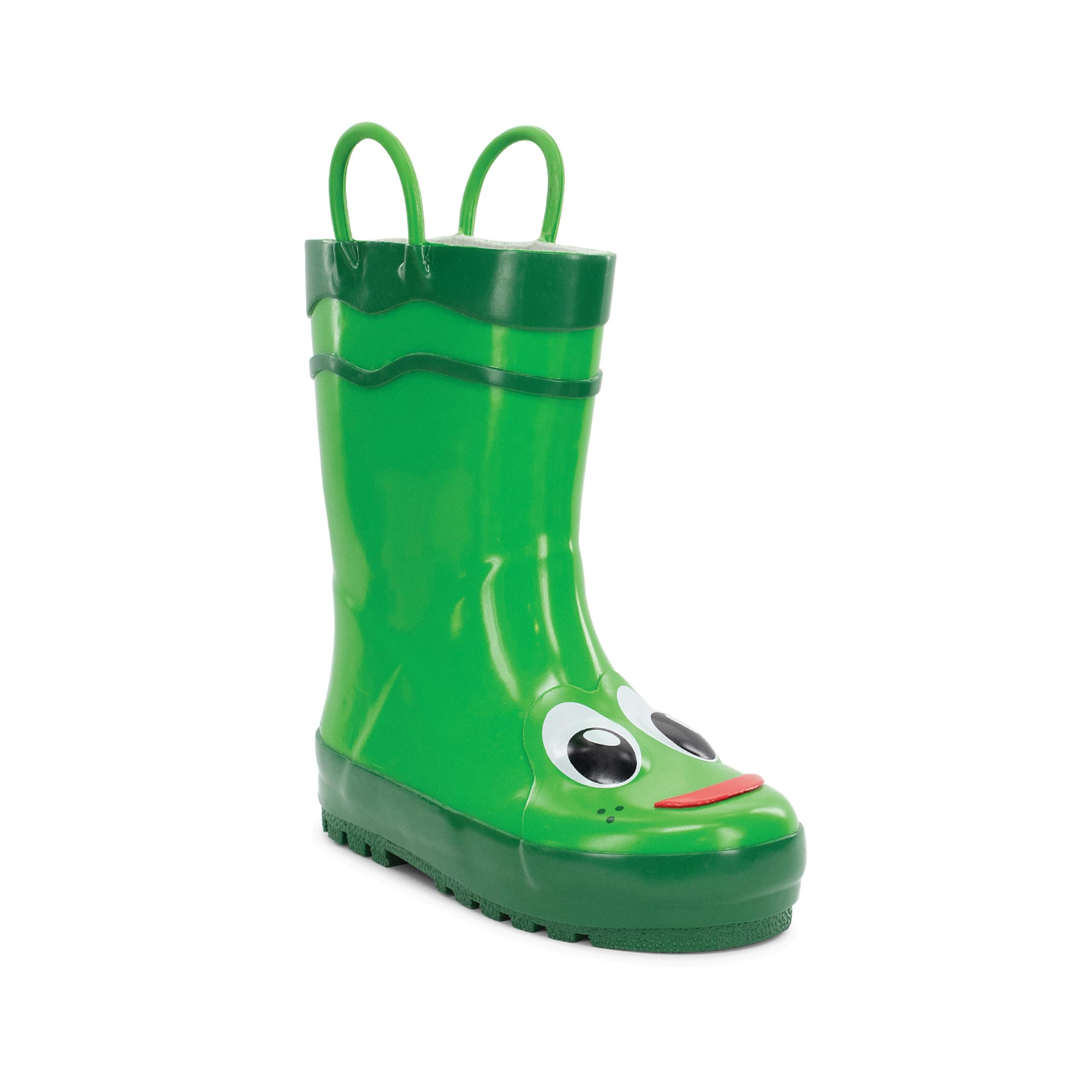 Rain Boots with Pull on Handles for Toddlers and Kids - Premium Waterproof Boots for Boys and Girls