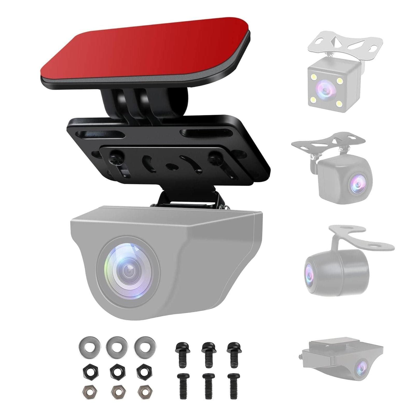 Backup Camera Bracket 【No Drilling】 Rear Window Bracket for Most Rear Camera Dash Cam Rear View Camera Dash Camera Mounting Holder Easy Install 180° Angle Adjustment Reverse Camera Inside The car