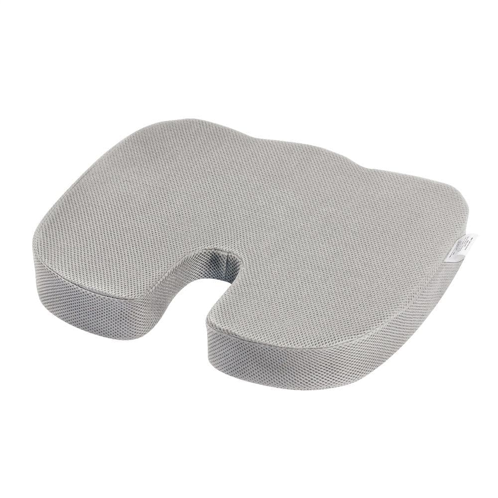 Orthopedic Coccyx Cushion | Memory Foam Support for Lower Back, Tailbone & Sciatica Relief | Chair & Car Use | Ergonomic Design | Supports 60kg+ Weight - Grey