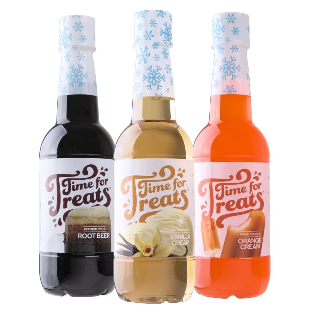 Time For Treats 3-Pack Vanilla Cream, Root Beer, Orange Cream Syrup 16.9 Flui...