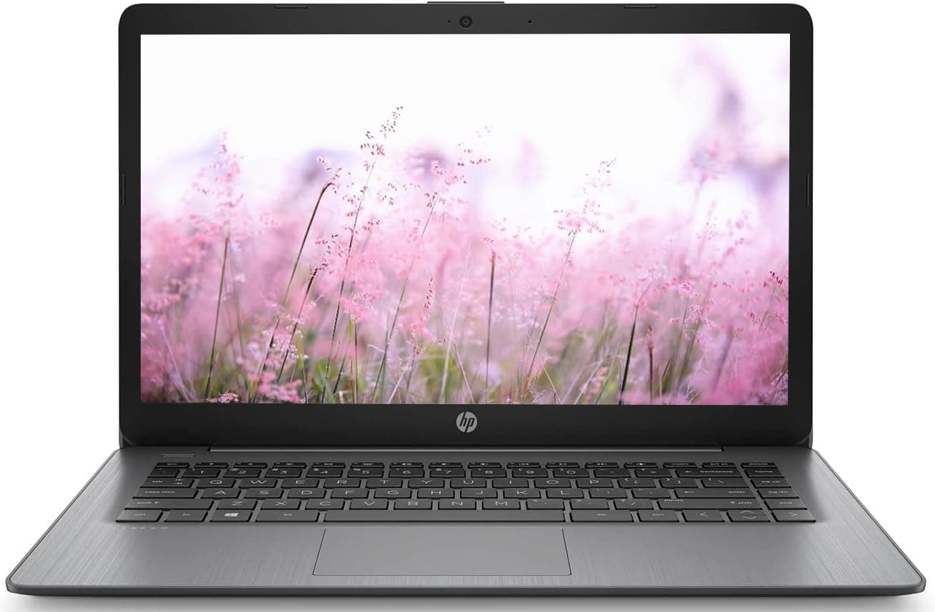 HP Portable 13.8" HD IPS Laptop, Intel Celeron N Processor Up to 2.78GHz, 4GB DDR4, 64GB SSD, HDMI, Webcam, Bluetooth, Windows 11, Pastel Black(Renewed)