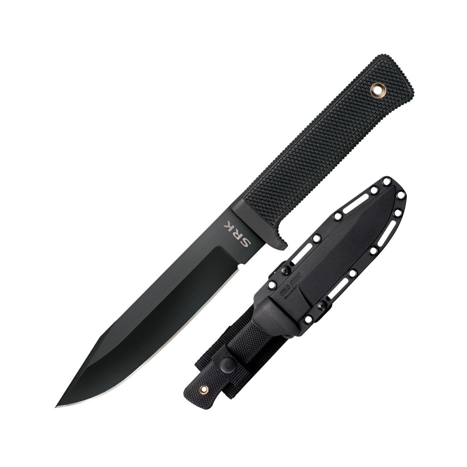 SRK 6" SK-5 Clip Point Razor-Sharp Blade 4.75" Durable Kray-Ex Handle Tactical Fixed Blade Knife w/Secure-Ex Sheath