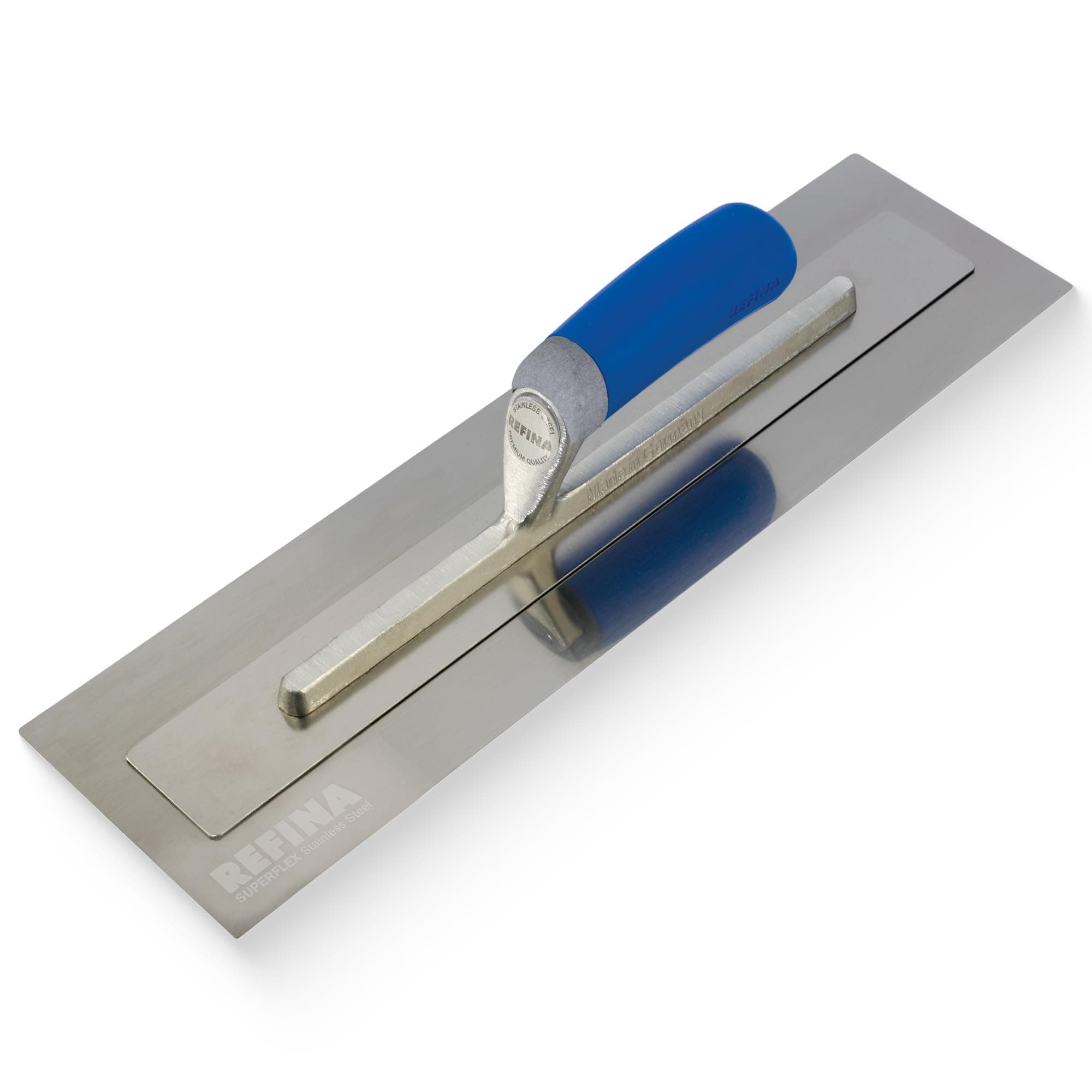 REFINA SUPERFLEX-2 Plastering Trowel - 18 x 4.75" (450 x 120mm) Flexible 0.4mm Stainless Steel Blade for Finishing Walls & Ceilings - Lightweight Plastering Tools & Construction Tools