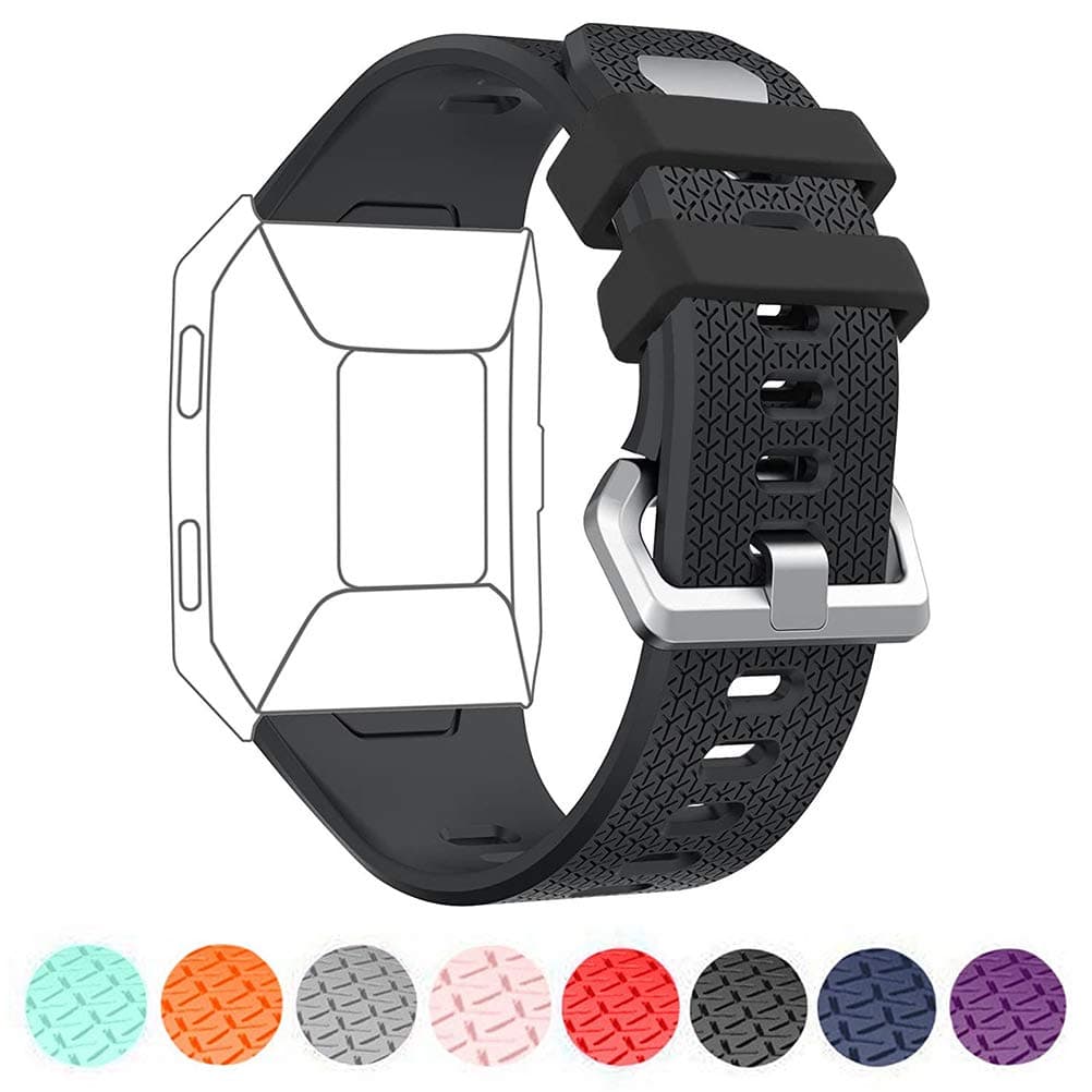DDWatchband Compatible with Fitbit Ionic Straps Men Women, Soft Silicone Adjustable Sport Wrist Strap Replacement for Fitbit Ionic Watch Strap