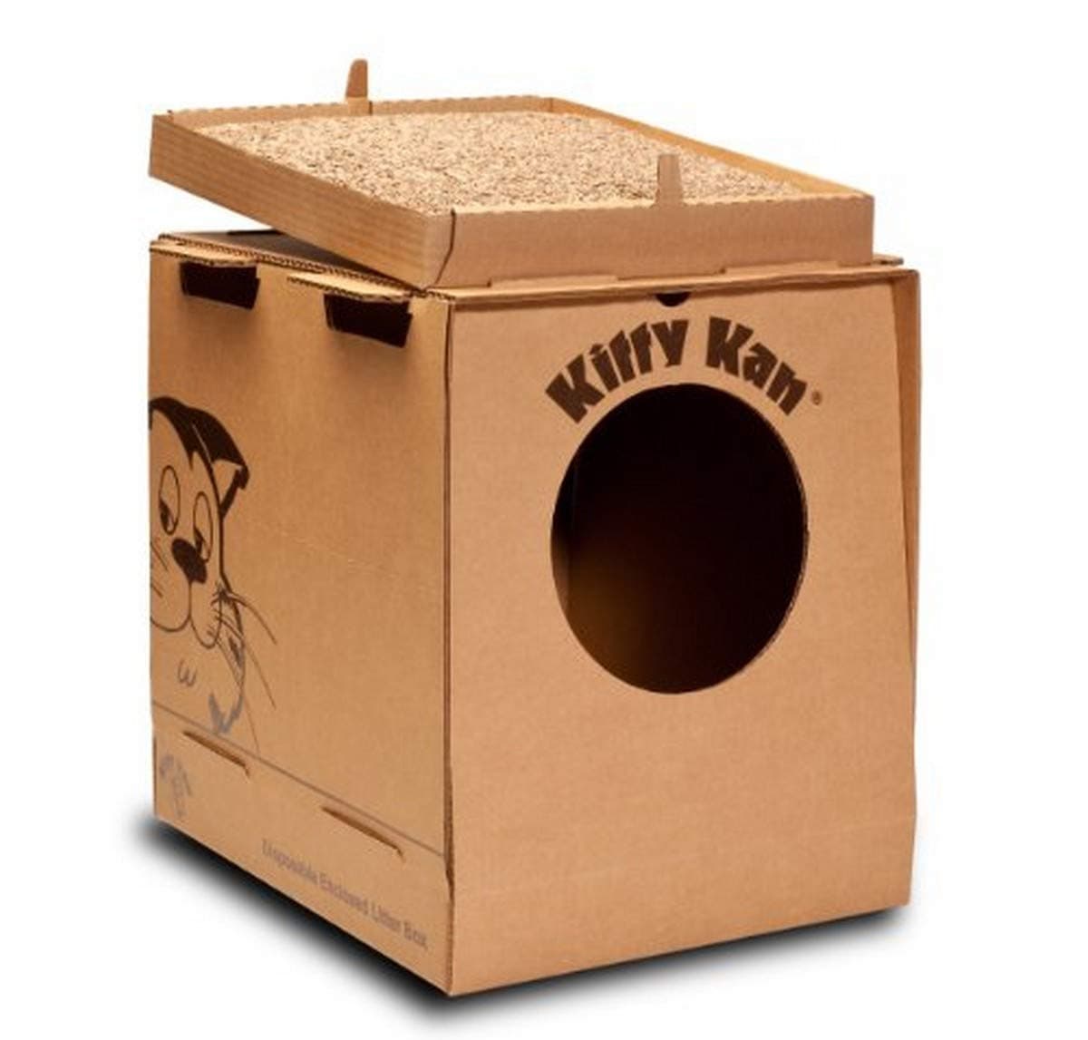 3-Pack with Litter-Quality Disposable Enclosed Litter Box