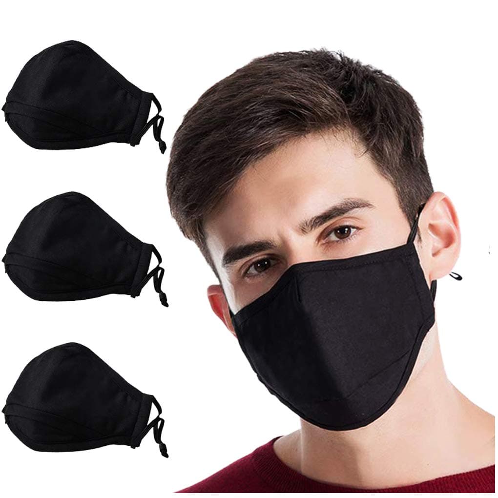 3 Pack Activated Carbon Filter Anti Dust Face Mouth Mask, WITERY Warm Anti Dust Mask Anti-fog Mask Antibacterial Activated Carbon Filter Adjustable Earloop Mouth Mask Face Masks for Men Women