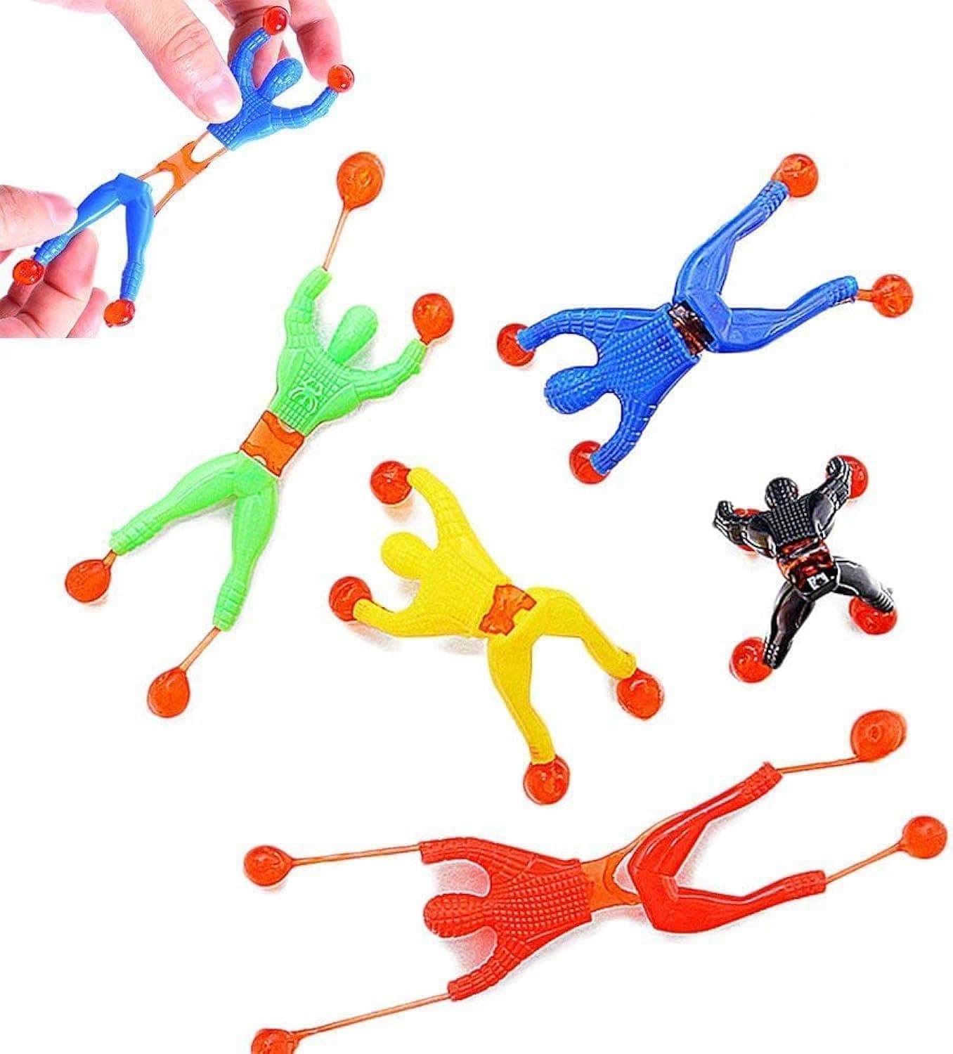 Climbing Man, 24PCS Sticky Wall Climber Rolling Men Creative Tricky Toys, Window Crawlers Stocking Stuffers Halloween Trick Treat Stuffers Party Favors