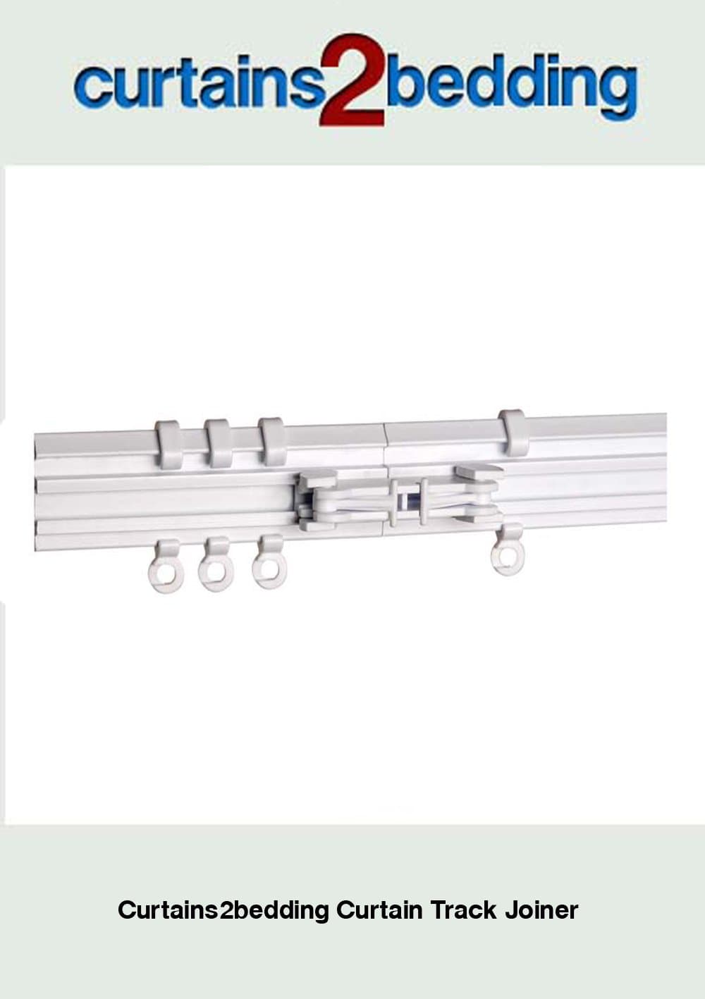 Flat Track Connector for Curtains2bedding Coiled Track