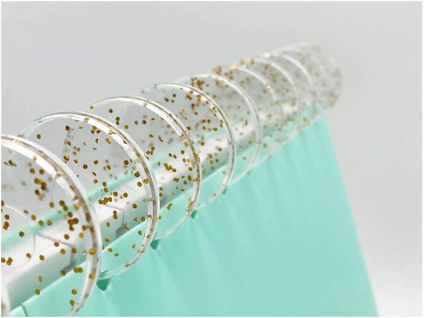 50 Pcs 35mm Plastic Book Binding Discs, Discbound Expansion Discs, Confetti Binder Rings Mushroom Hole Loose Leaf Ring Round Binding Mini Disc Buckle Hoop for DIY Notebooks Planners