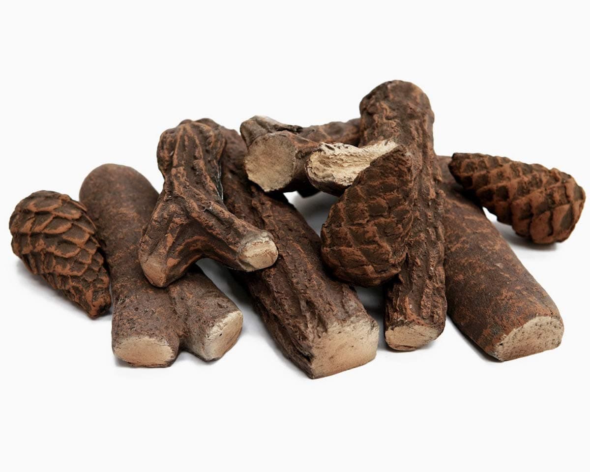 9 Piece Ceramic Bioethanol Gas Fireplace Set