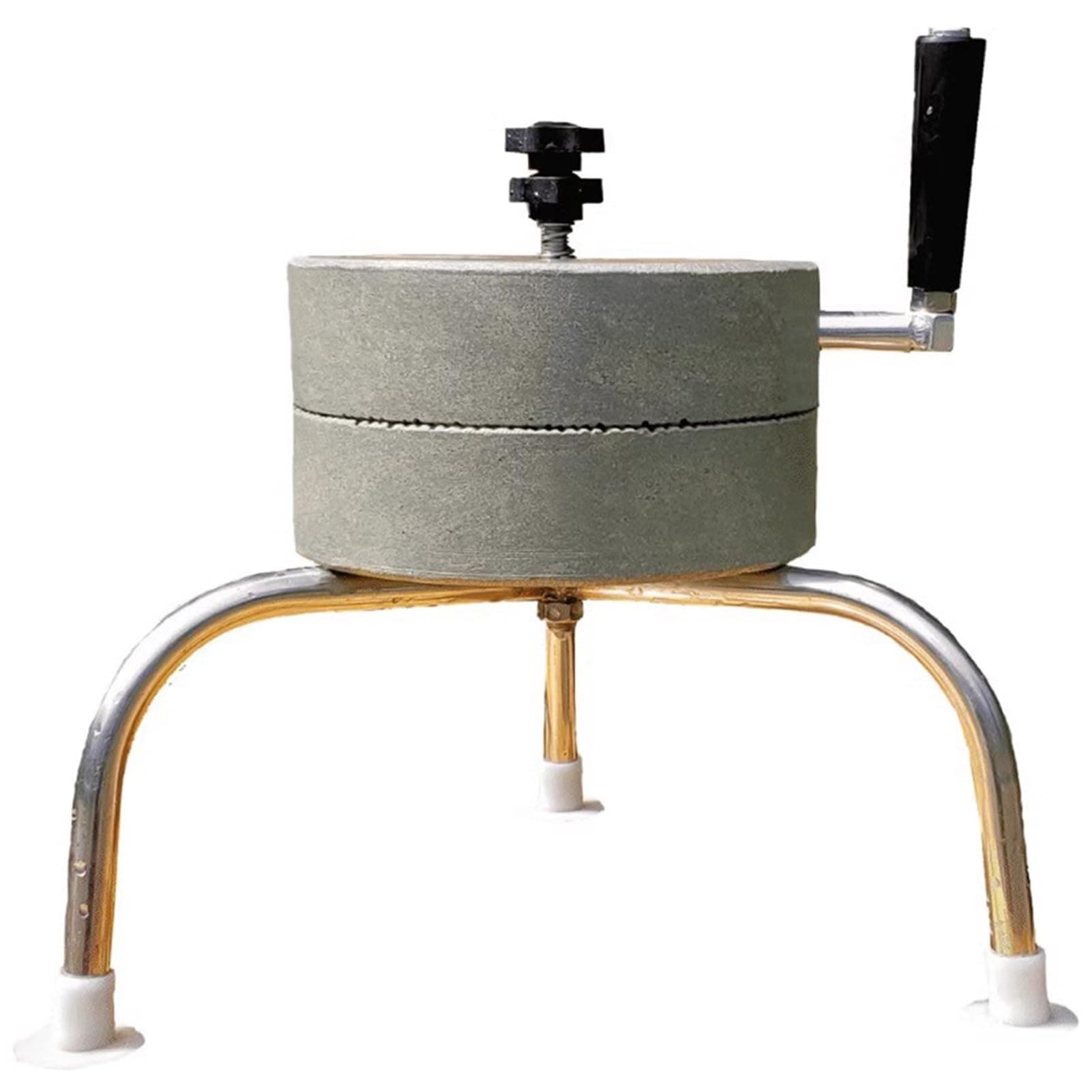 BBHW Hand Crank Natural Stone Grain Mill, Spice/Corn/Rice/Wheat Paste Grinding Mill, 23cm 26cm Handcrafted Home Stone Grinder Pulverizer (Size : 26cm (10 1/4") Diameter)