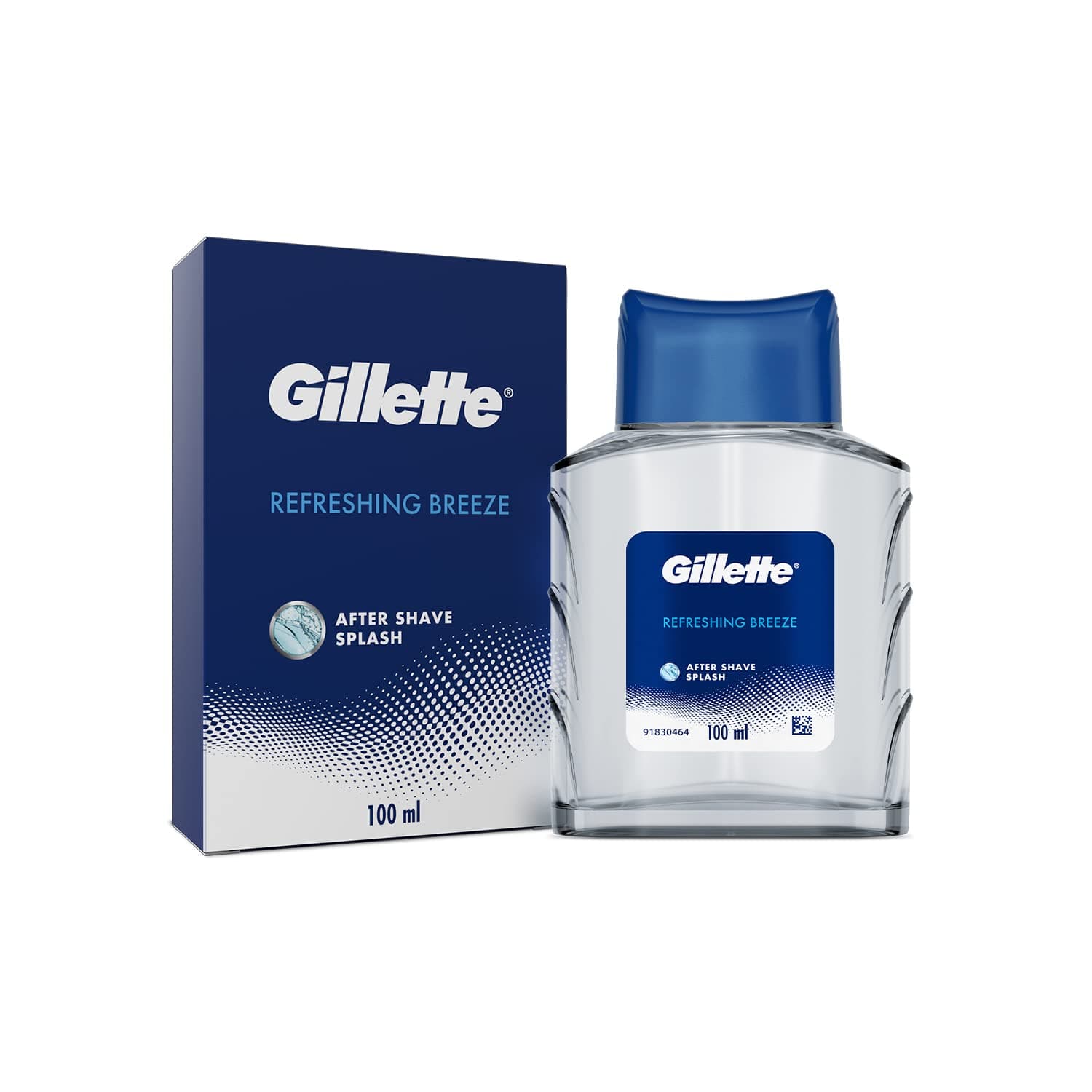 Gillette AFTER SHAVE SPLASH REFRESHING BREEZE 100ML, White.