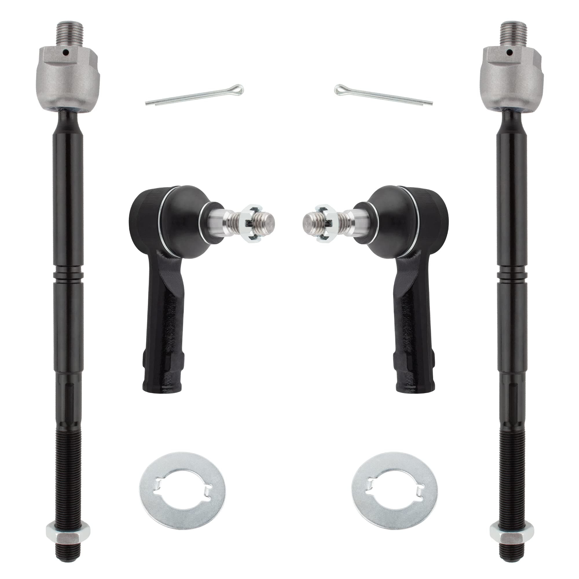 BOXI 4pcs Front Steering Inner and Outer Tie Rod Ends for Ford F-150 2004 2005 2006 2007 2008 (4WD) / Lincoln Mark LT 2004 2005 2006 2007 2008 (4WD) | ES3691 EV463