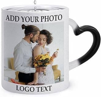 Custom Mug Personalised Color Changing Mug Customised Coffee Mug with Photo Logo Text for Friends Family Birthday