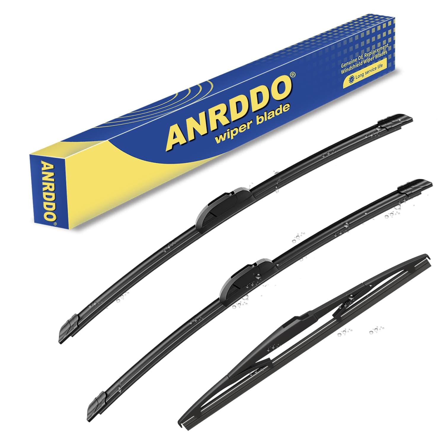 3 Wipers Factory Replacement For 2004 2005 2006 2007 2008 2009 Toyota Prius -Original Equipment Windshield Wiper Blades Set 26"+18"+16" (Set of 3) U/J HOOK